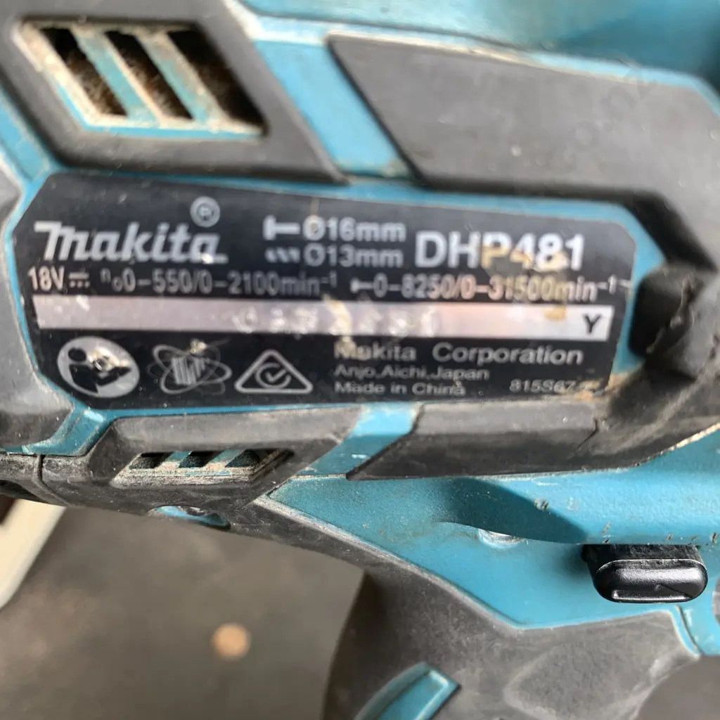 Makita 18V Drill and Battery - Model DHP481 Image 1++