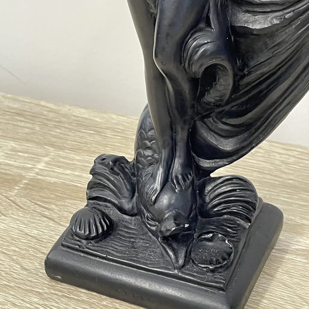 Vintage Black Painted Art Nouveau "Nymph" figurine H25cm Image 1++