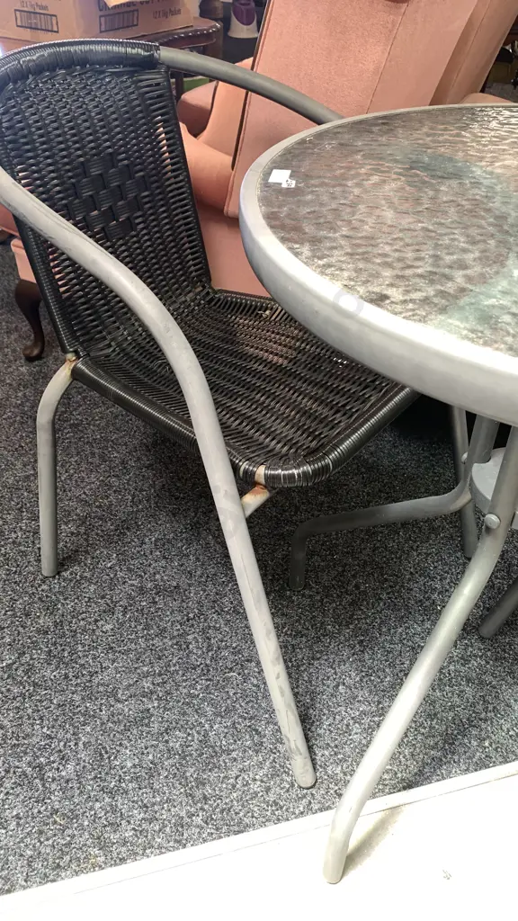 3 Piece Outdoor Set, Table and 2 Chairs Image 1++