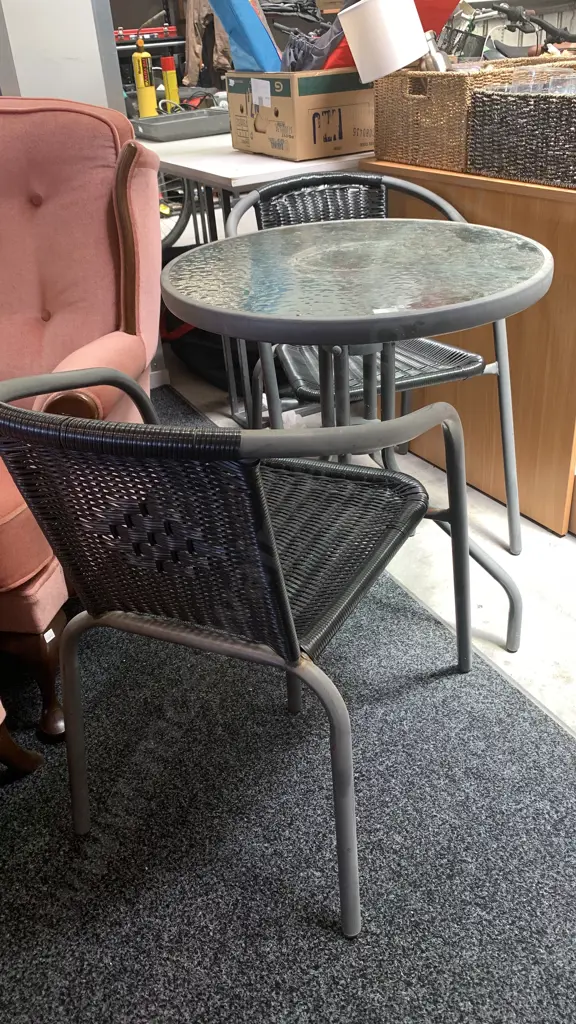 3 Piece Outdoor Set, Table and 2 Chairs Image 1++
