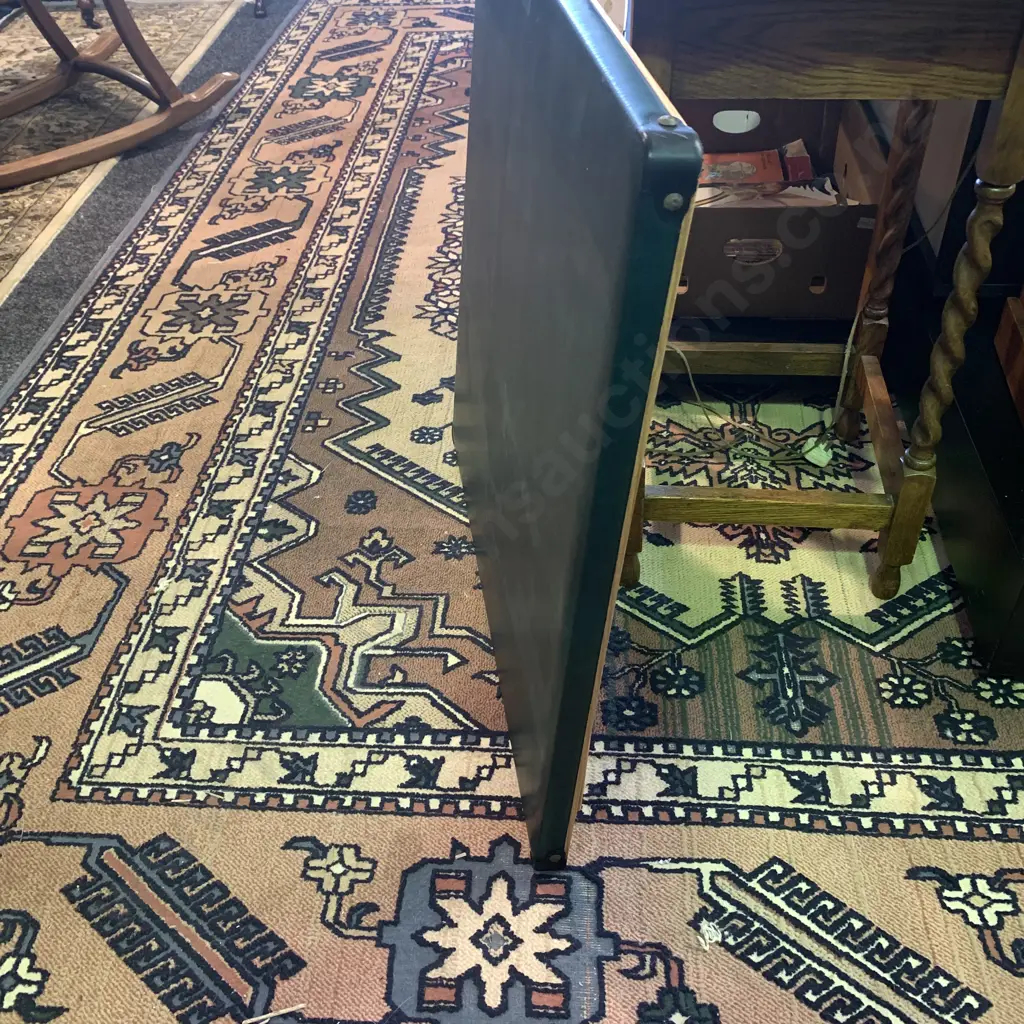 Green Vinyl topped Folding Card Table Image 1++