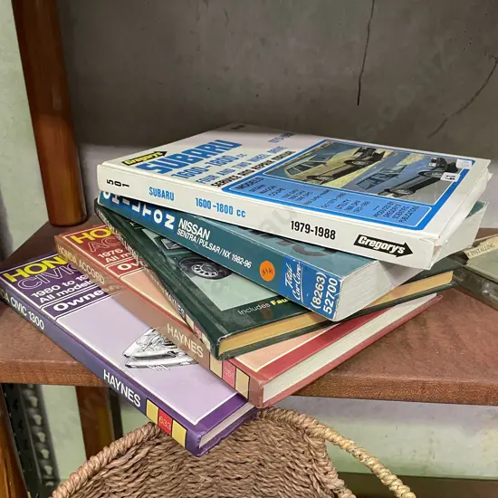 Assorted Workshop Manuals: Nissan, Subaru, Suzuki, Honda