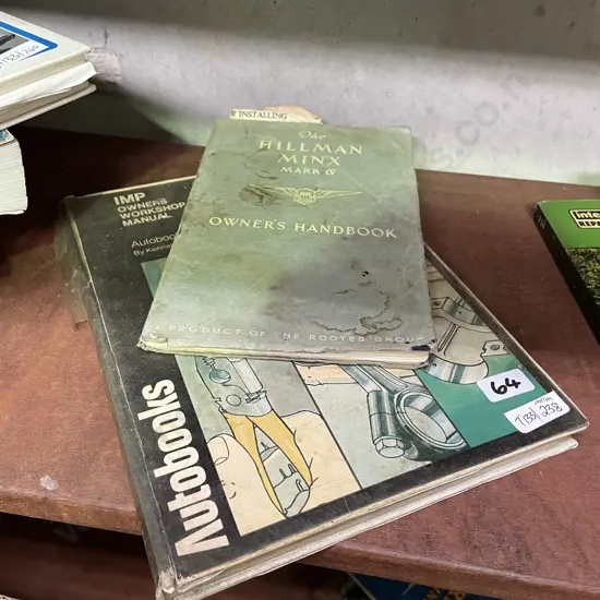Assorted Vintage Hillman Car Workshop Manuals