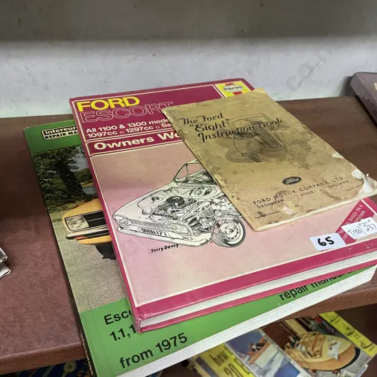 Assorted Vintage Ford Car Workshop Manuals