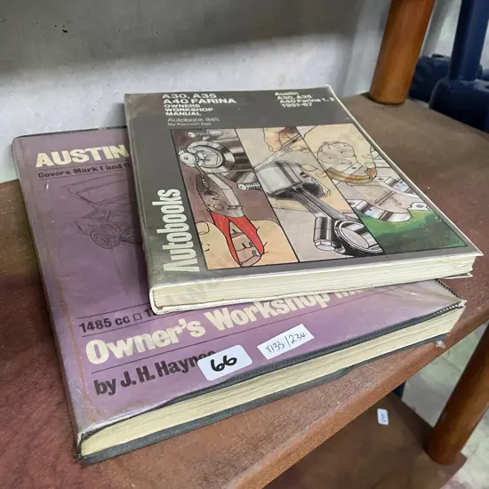 Vintage Austin Car Workshop Manuals x 2