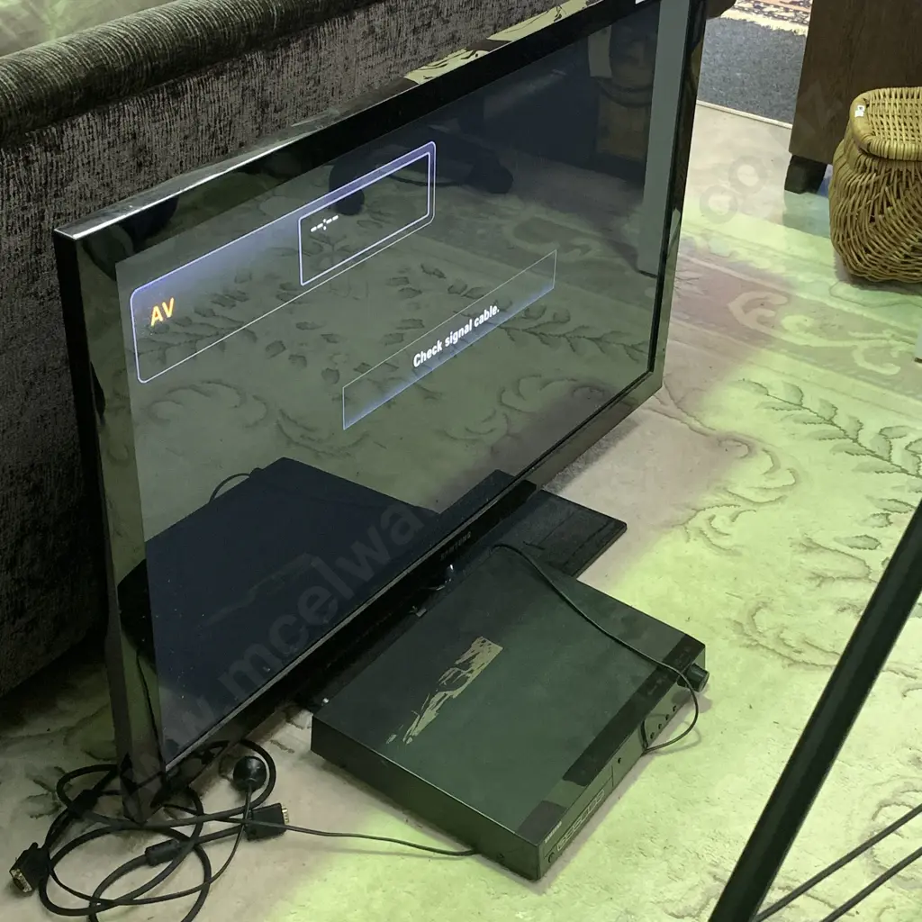 Samsung Plasma TV Model PS60C450B1M with Samsung DVD Model HT-TZ315 with Remotes Image 1++