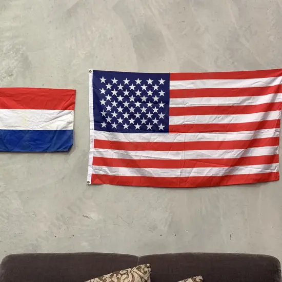 American Flag 150 x 90 with Shipmate French Flag 72 x 48cm