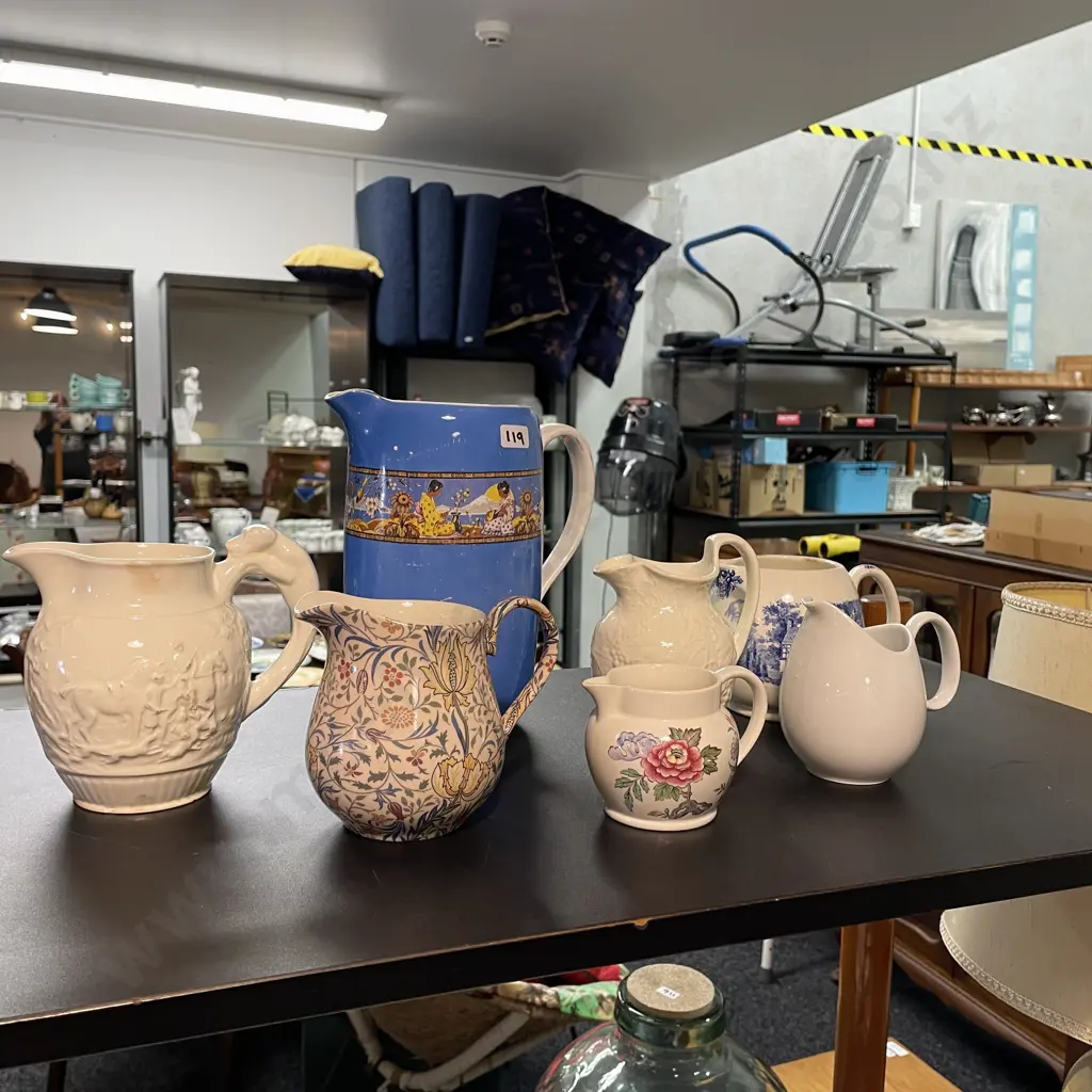 Assortment of Collectable Jugs incl. Wedgwood, Staffordshire, Thomas etc Image 1++