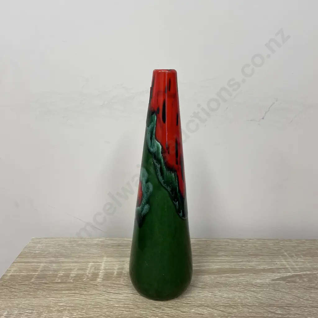 Mid Century PSJ Handpainted Flame Vase. H23cm Image 1++