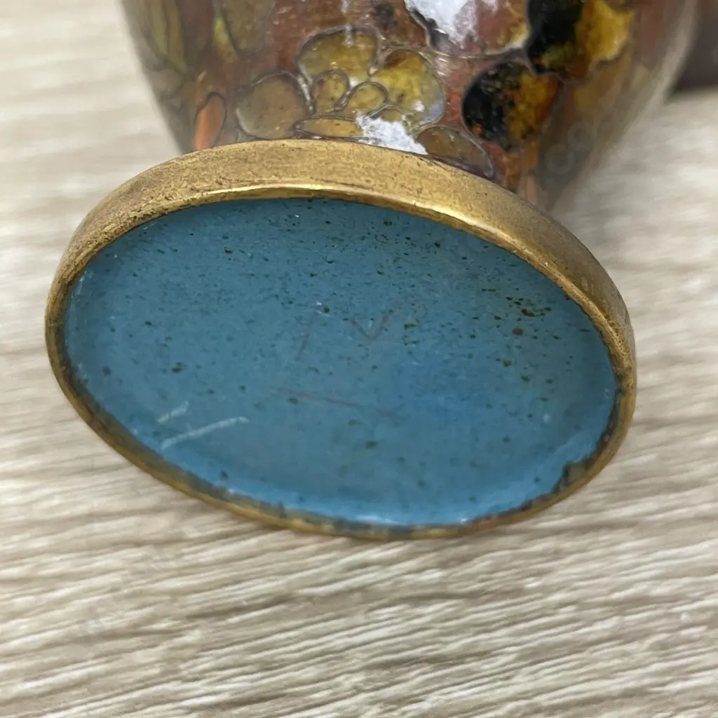 Vintage Cloisonne Vase. H11cm Image 1++