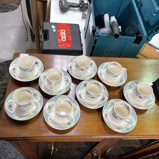 Copeland Spode "Merville" Coffee Can and saucer sets x 9