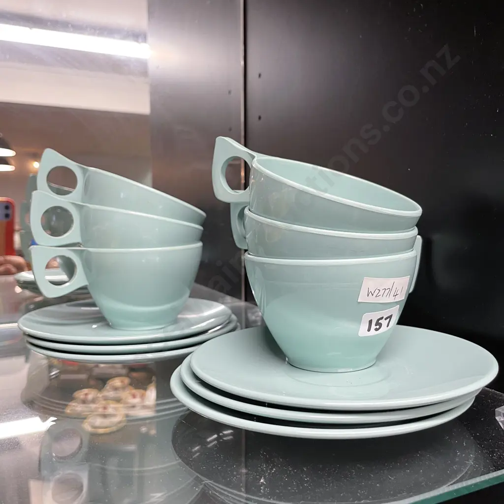 Set of 6 Vintage Retro Cresta Ware cup and saucer sets Image 1++