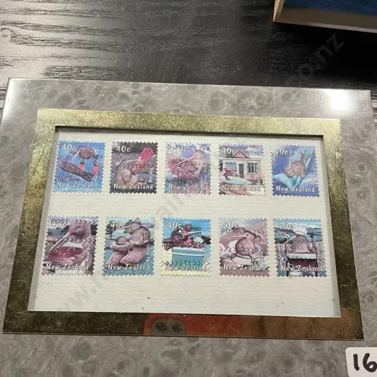 Framed NZ Stamps