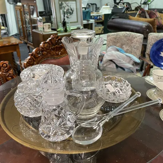 Assortment of Vintage Crystal