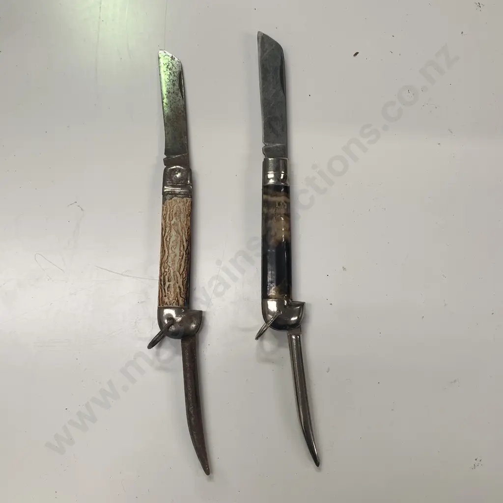 Pair of Vintage Richards Sheffield England Marlinspike Pocket Knives Image 1++