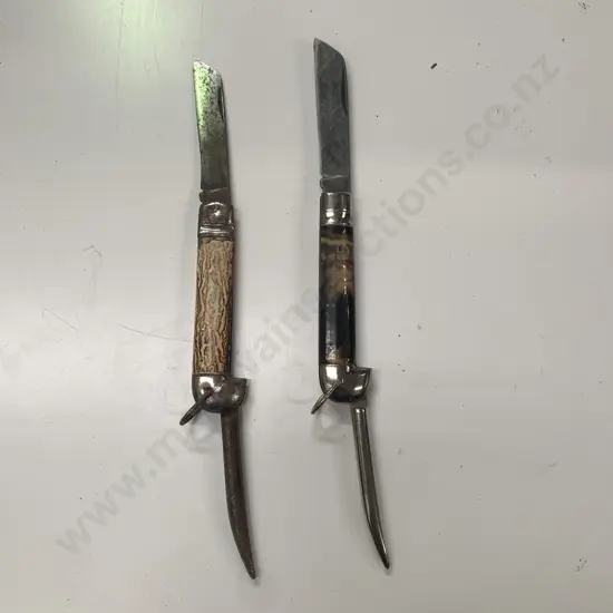 Pair of Vintage Richards Sheffield England Marlinspike Pocket Knives