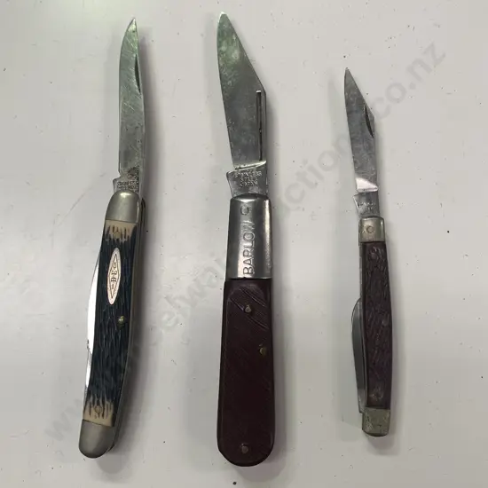 Trio of small Pocket Knives Including Barlow and Imperial etc