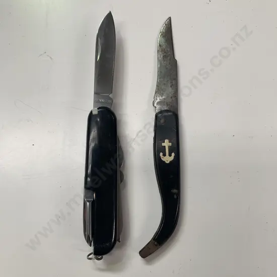 Pair of Vintage Pocket Knives marked with Marco Roma and Anchor