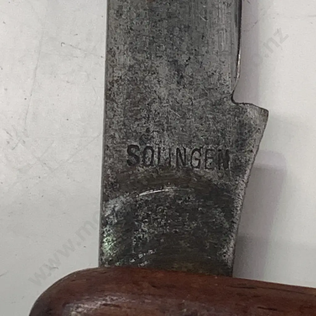 Vintage Wooden Handle Razor, Marked H&C Solingen Image 1++