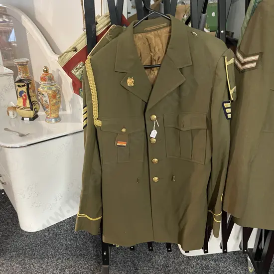 Vintage South African Police State Presidents Special Guard Unit Jacket with crest buttons and rope detail and badges
