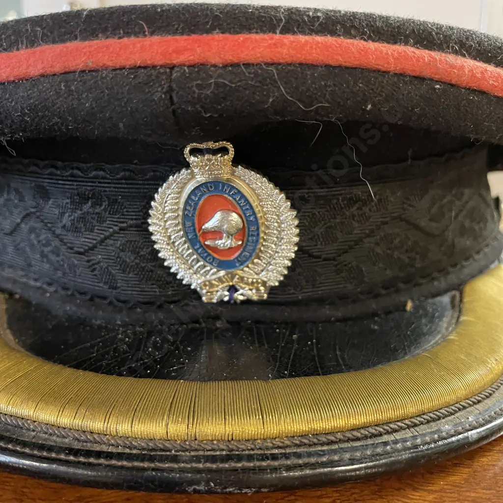 Vintage Malaya Cap with Royal New Zealand Infantry Regiment Pin Image 1++