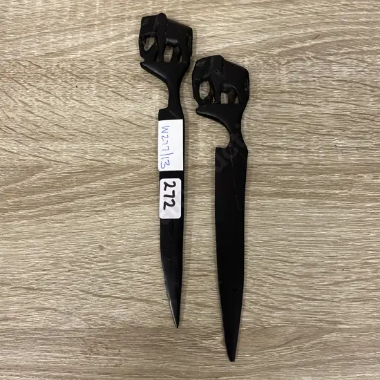Ebony carved Wooden Elephant letter openers x 2