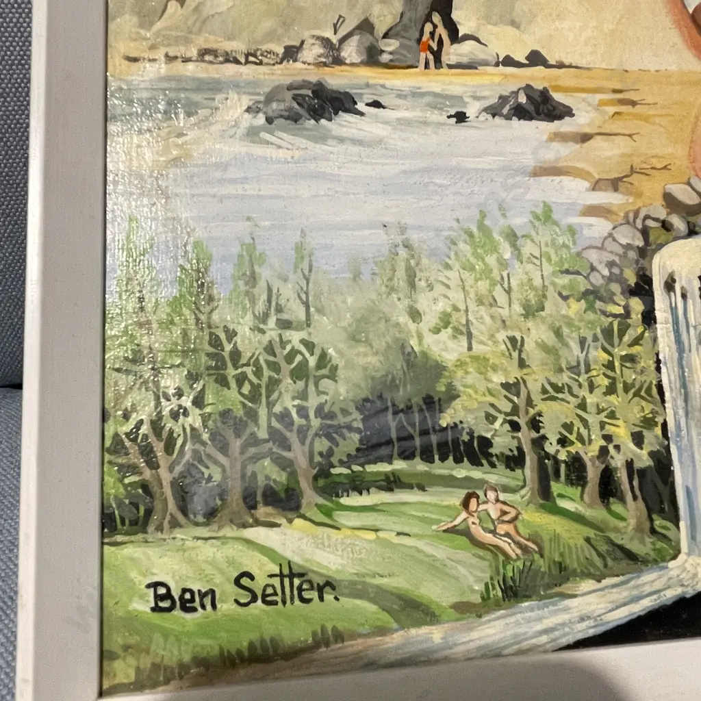 Original Artwork Signed by Ben Setter. Framed. 32 x 42cm Image 1++
