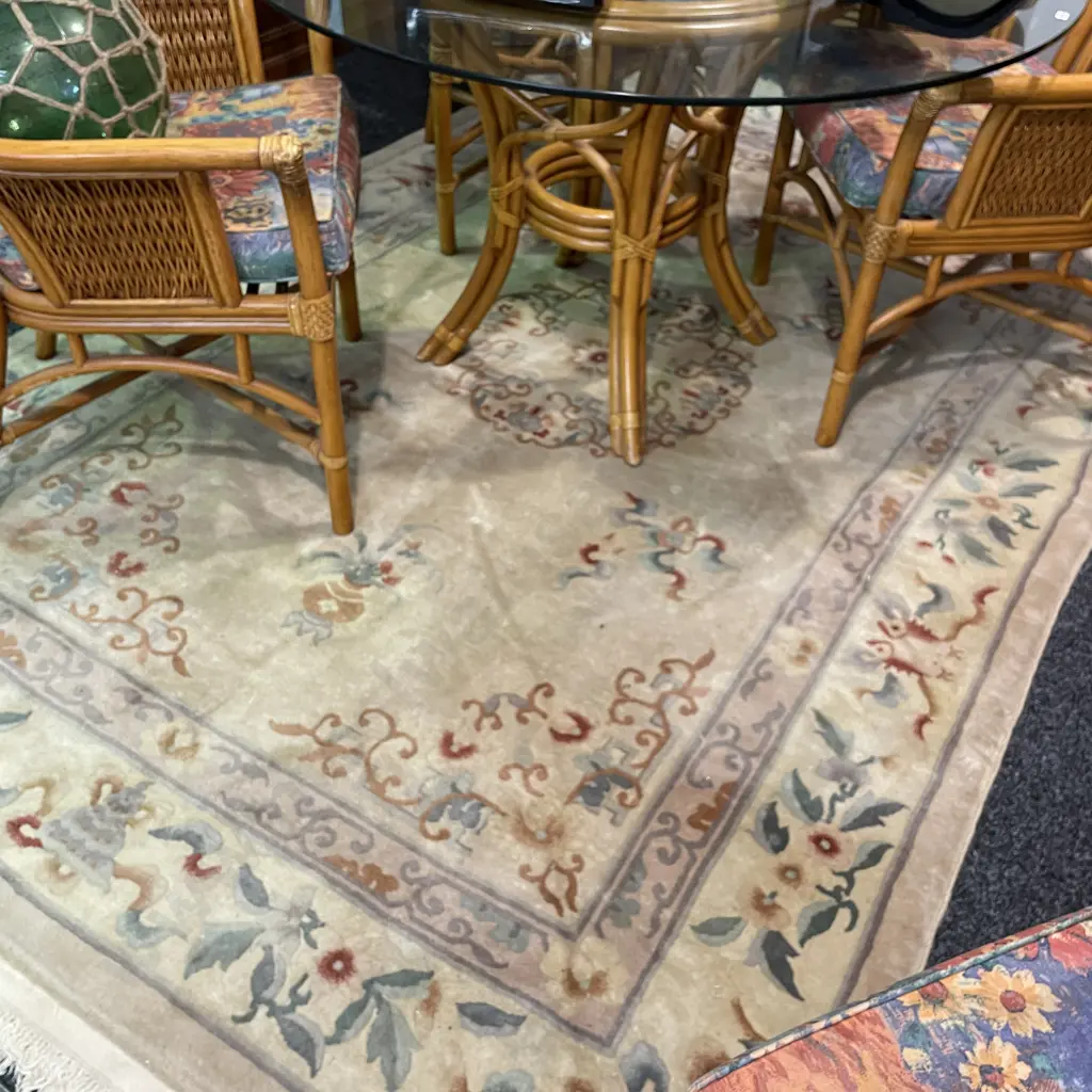 Large hand knotted Floor Rug. Plush - neutral tones, 184 x 290cm Image 1++