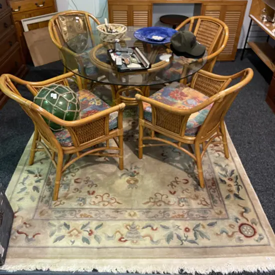 Large hand knotted Floor Rug. Plush - neutral tones, 184 x 290cm