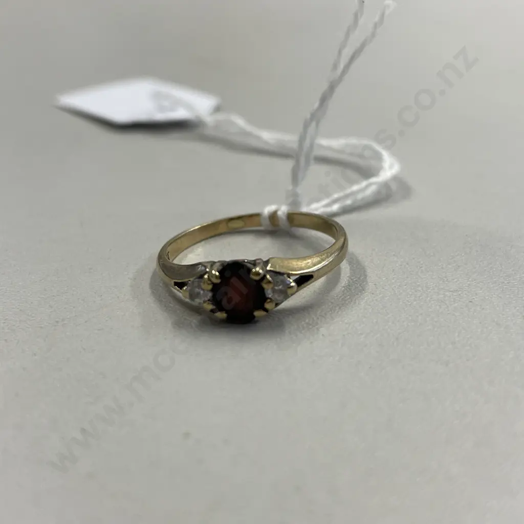 9ct Gold Ruby and Diamond? Dress Ring Image 1++