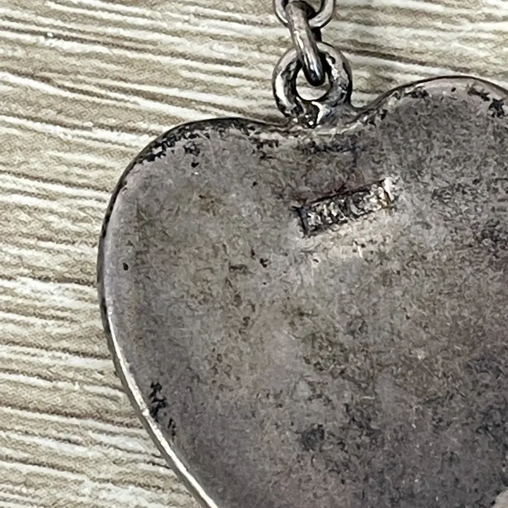 Hallmarked Silver and Paua Pendant necklace Image 1++