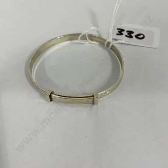 Sterling Silver Babies Bracelet. Etched.