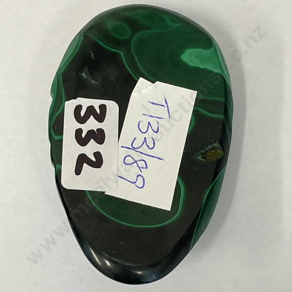 Malachite Carved Tribal Mask. 8 x 5cm x 2.5cm Image 1++