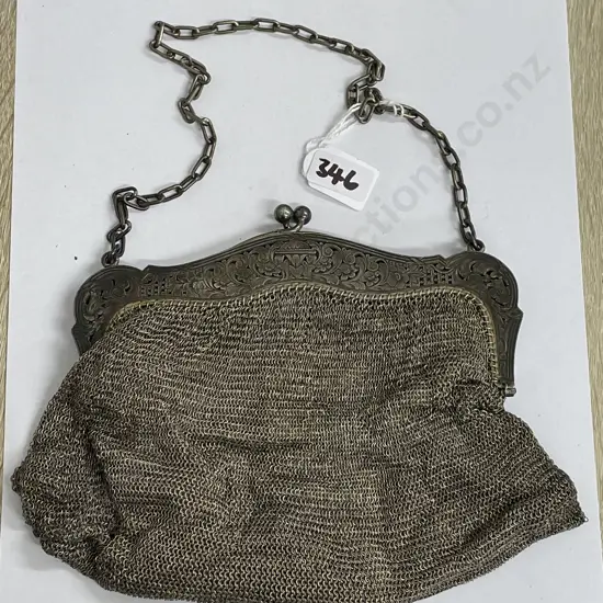 Antique Silver Mesh Purse