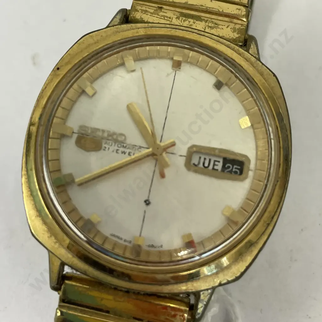 Vintage Seiko 5 Automatic Mens Watch. Weekdater, 21 jewels. Working. 291762 Image 1++