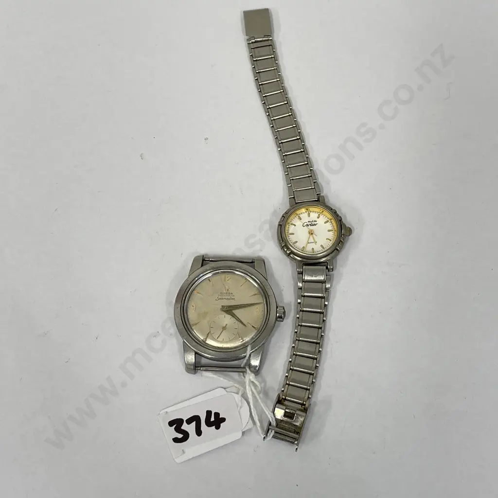 Two Vintage Watches. One Ladies "Cartier" and Omega Automatic Seamaster Watch Face Image 1++