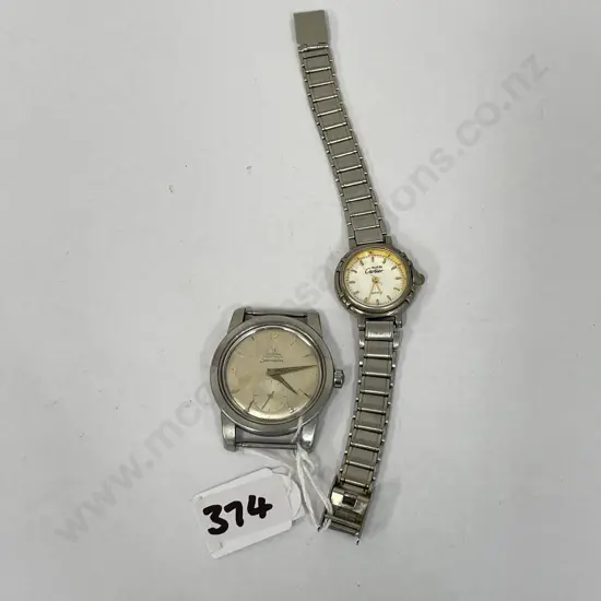 Two Vintage Watches. One Ladies "Cartier" and Omega Automatic Seamaster Watch Face