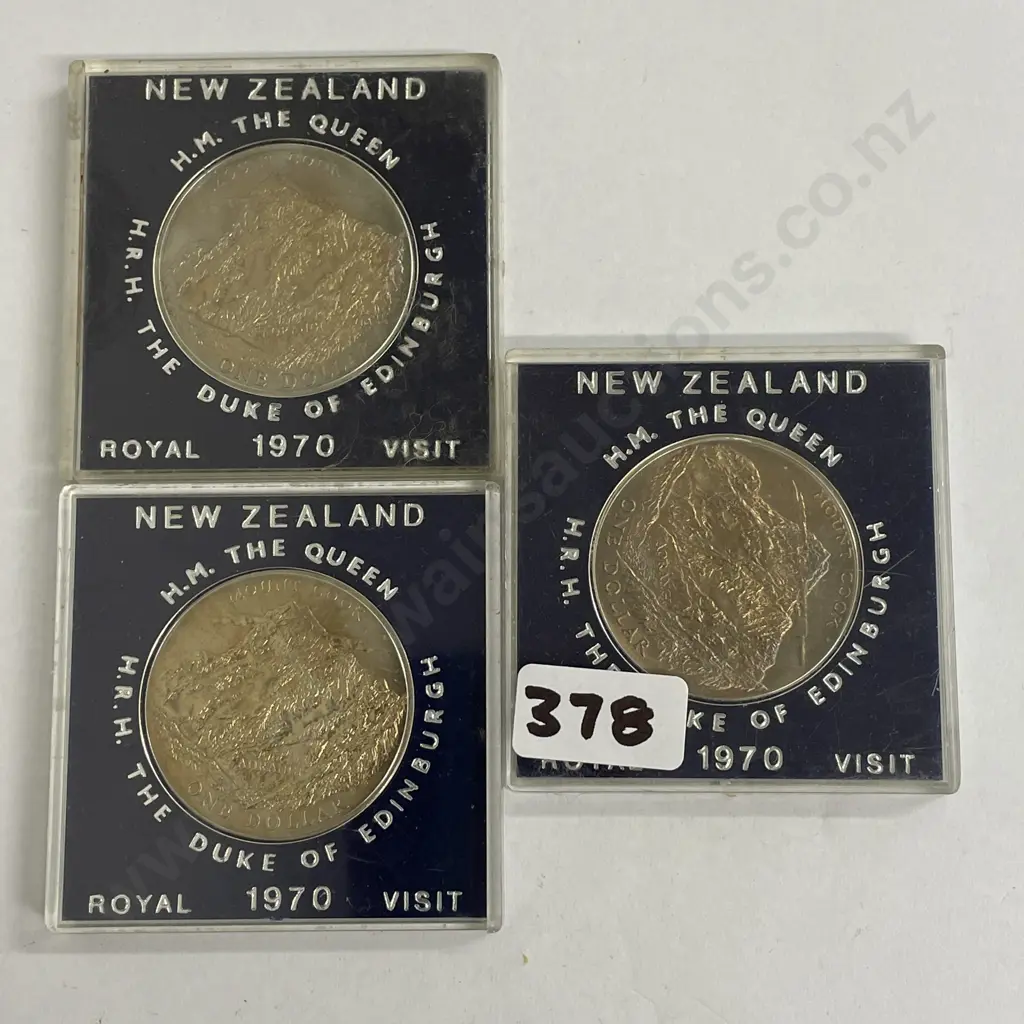 Three Boxed Commemorative NZ Coins Image 1++