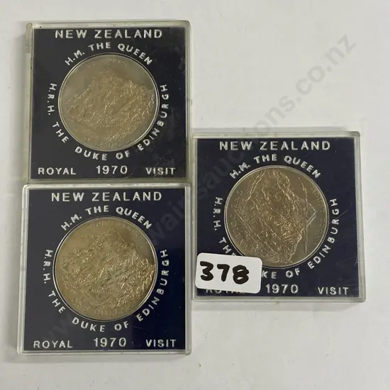 Three Boxed Commemorative NZ Coins