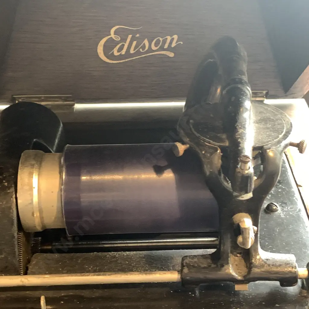 Rare Antique Edison Amberol Cylinder Phonograph Image 1++