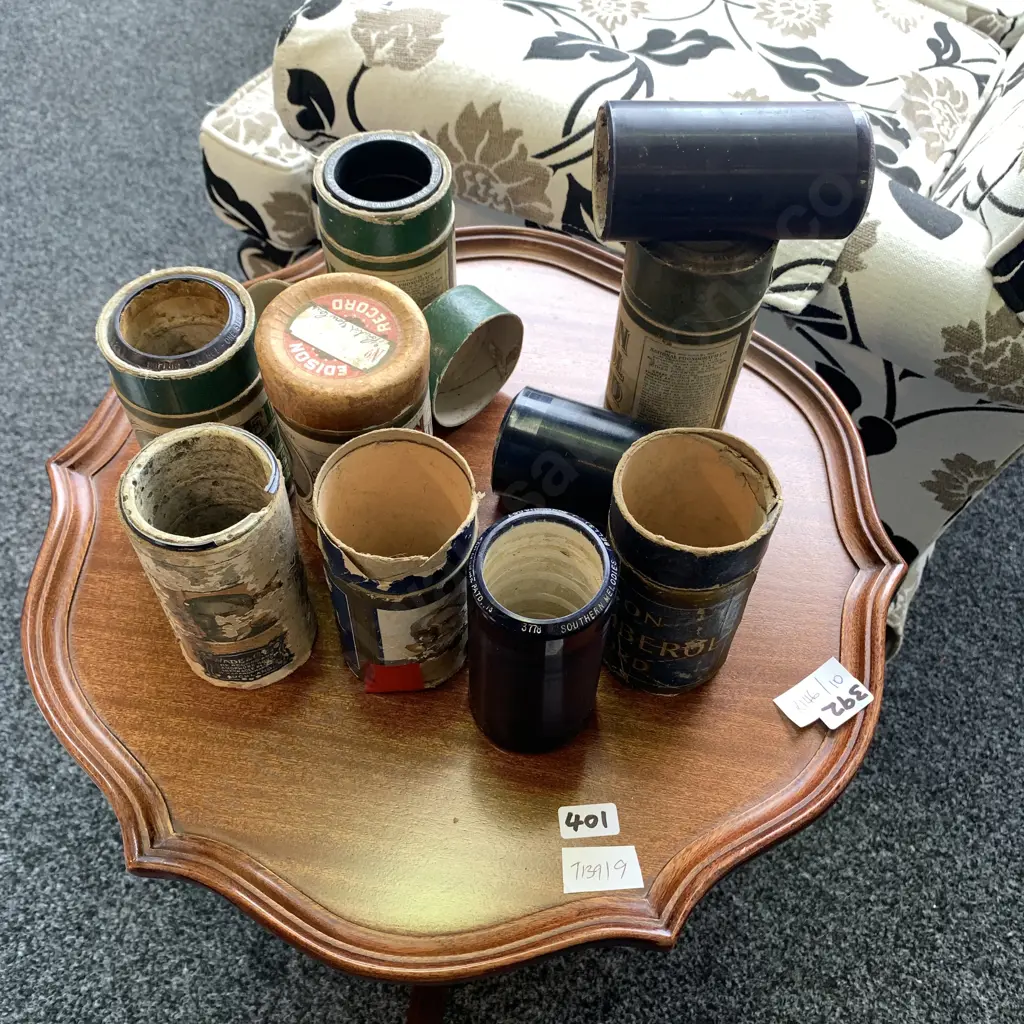 Rare Assortment of Edison Phonograph 4m Amberol Cylinders Image 1++