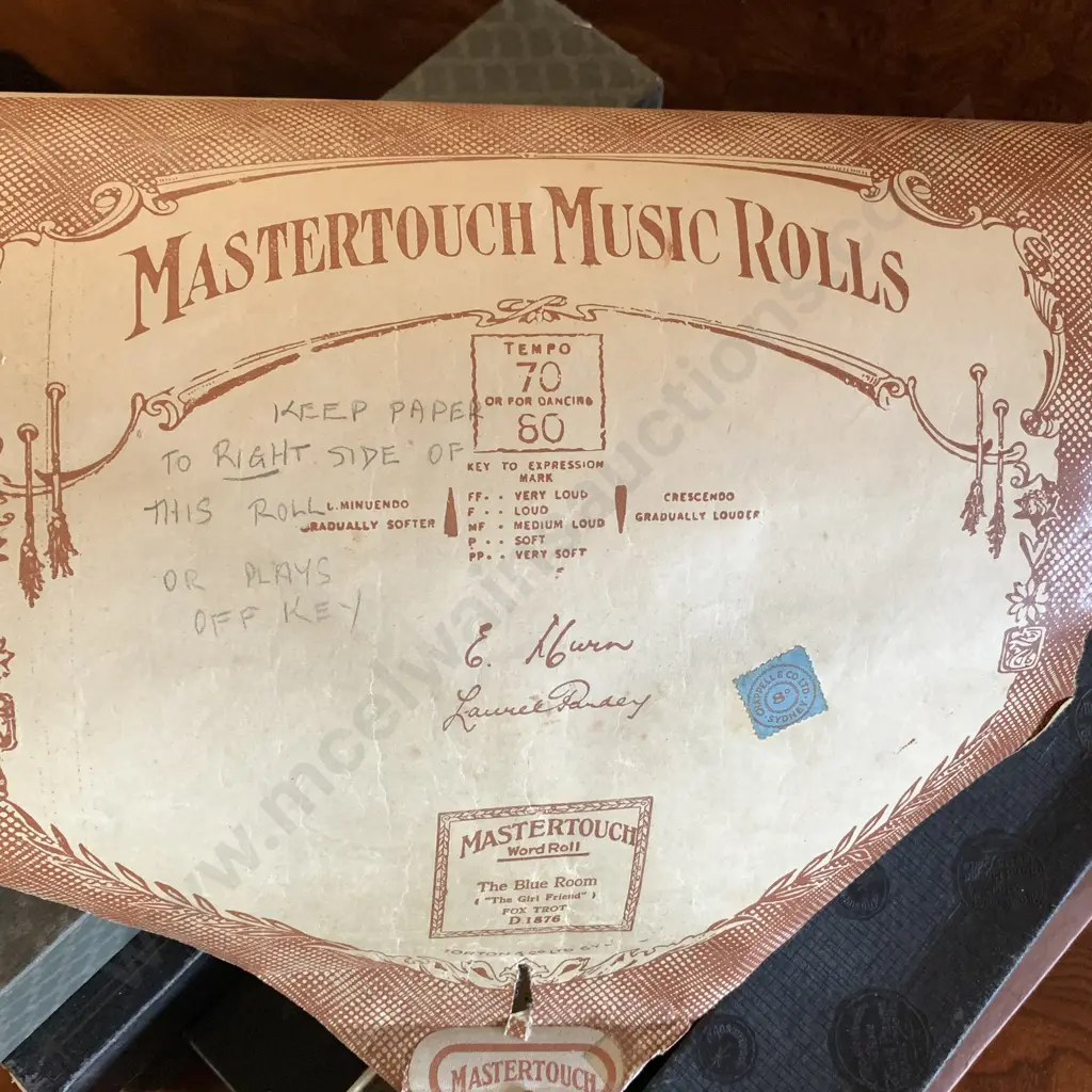Rare Antique Mastertouch Music Paniola Scrolls - Boxed Image 1++