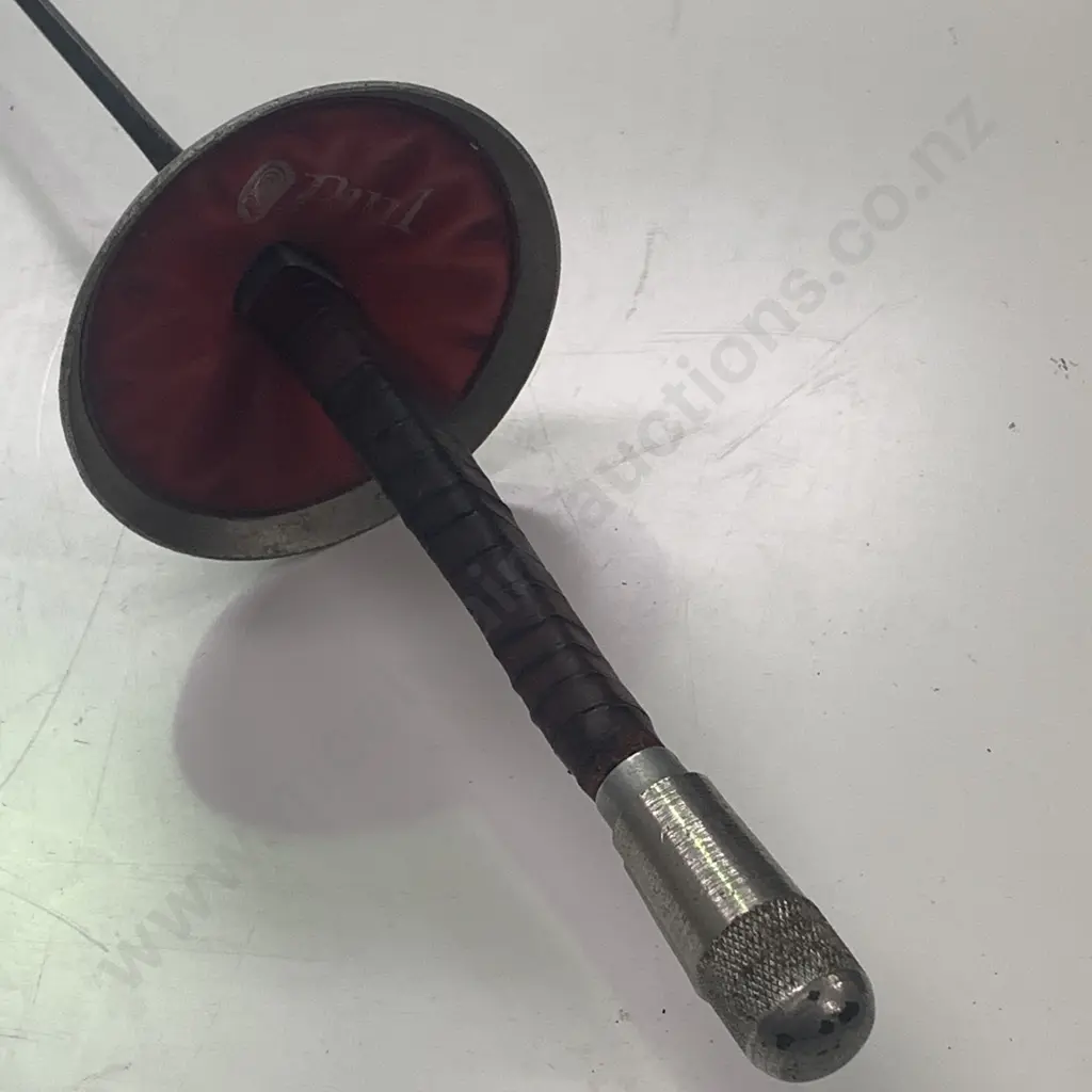 Fencing Epee by Paul. Marked Leon Paul. Leather Strap on Handle. L97cm Image 1++
