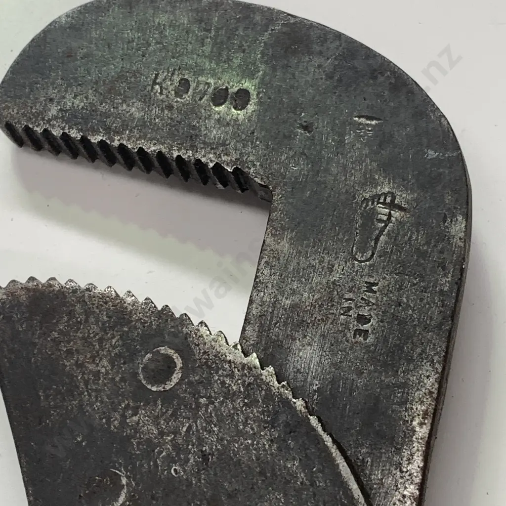 Vintage Metal Items  and Tools Including Curling Iron, Hole Punch, Calipers and Large Clamp Image 1++
