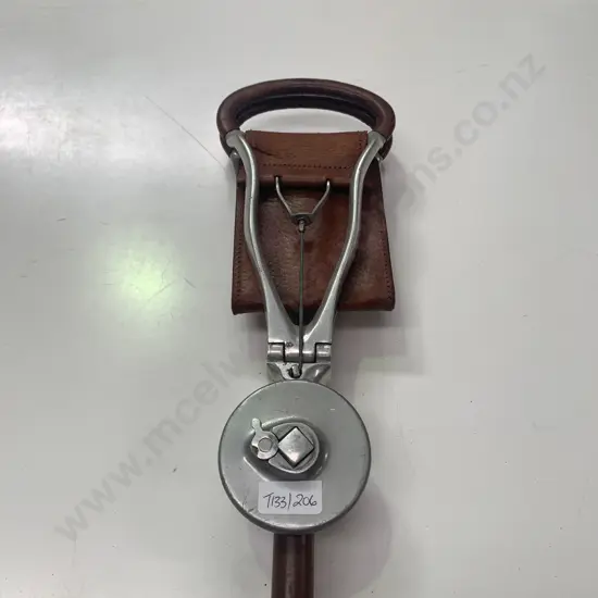 Vintage English Made Shooting Stick/Seat. Leather detail