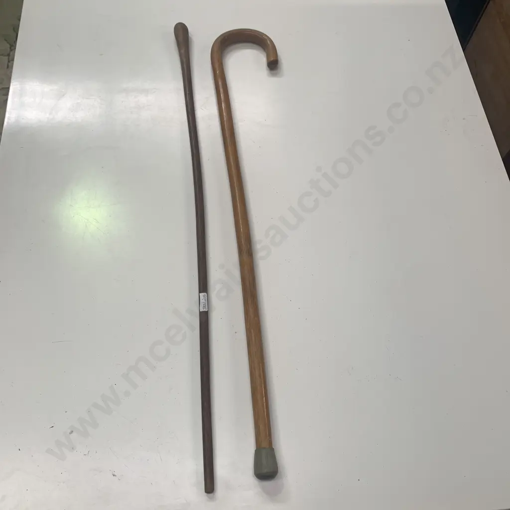 Pair of Wooden Walking Sticks Image 1++