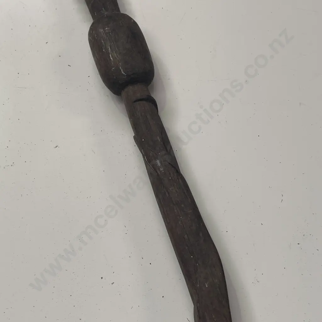Vintage African Intrically Carved Walking Stick. Alligator detail Image 1++