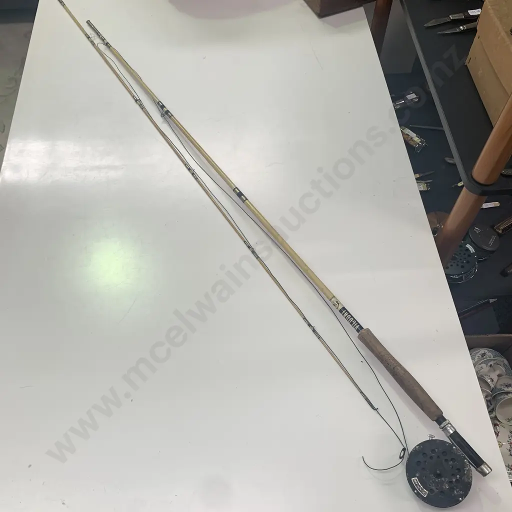 Vintage 2 Piece Vicount Custom Heddon Rod with Olympic 440 Reel. L280cm Image 1++