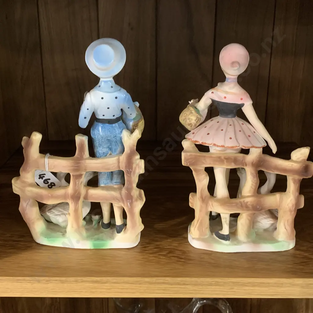 Vintage Ceramic Boy and Girl Figurines H20cm Image 1++