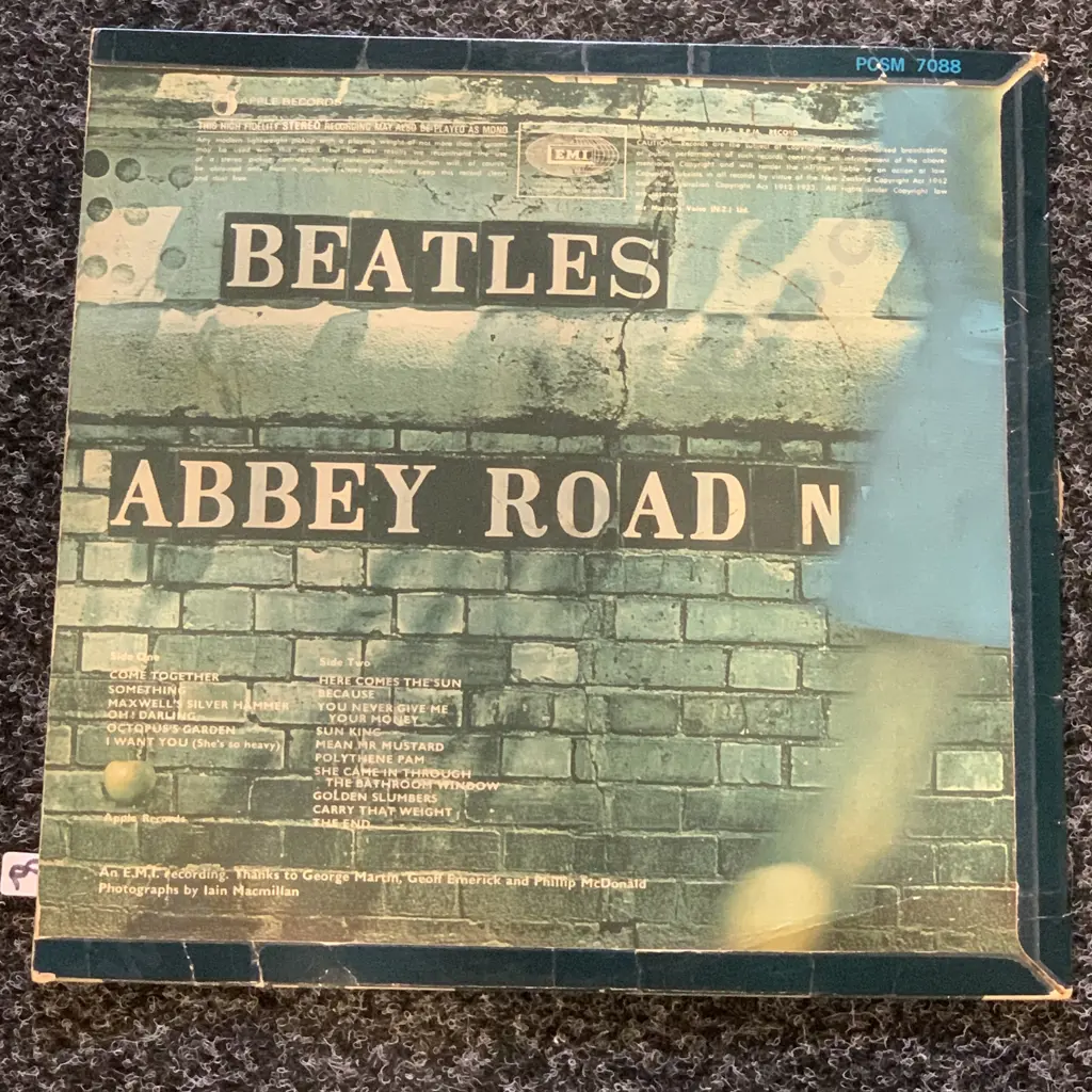 Vintage The Beatles Record. Abbey Road EMI PCSM 7088 Image 1++